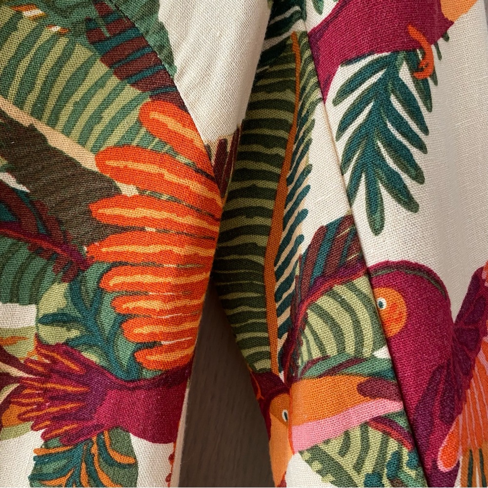 BNWT FARM Rio Tropical Cream Blazer with Green, Orange & Burgundy Print - Picture 8 of 10